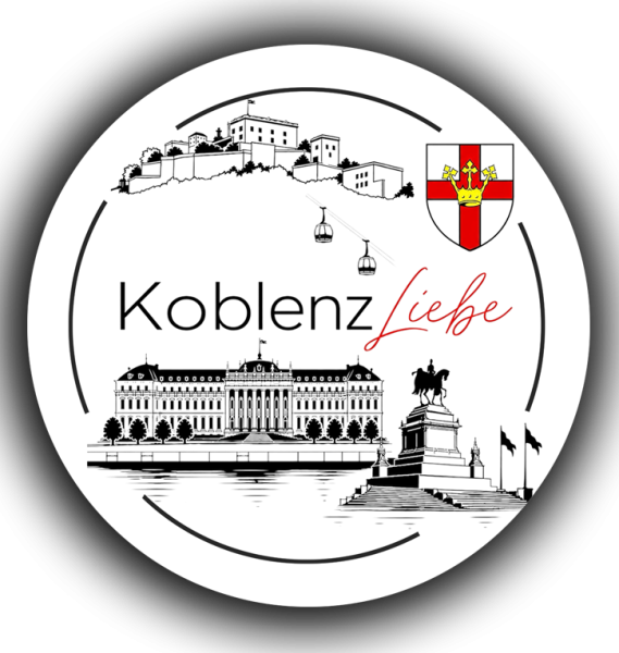 KoblenzLIEBE Magnet Rund  5,5 Ø cm